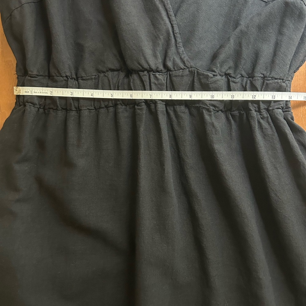 Francesca Bettini Linen/Cotton Blend V-neck Dress | size XL - Picture 7 of 9
